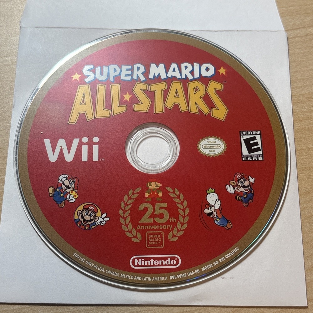 Super Mario All Stars (Nintendo Wii, 2011) Disc Only E Tested - Picture 2 of 6